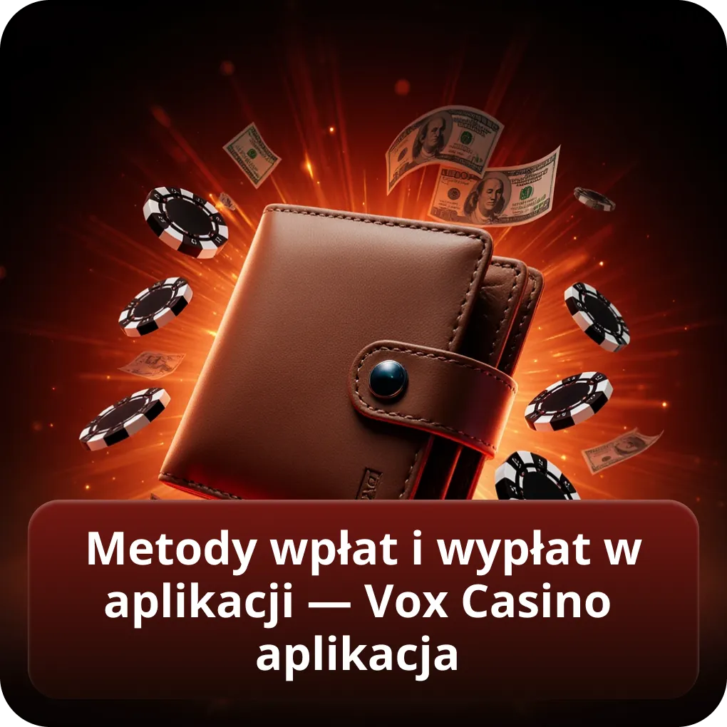 Metody wpłat i wypłat w aplikacji Vox Casino